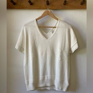JOIE 100% cotton short sleeve sweater